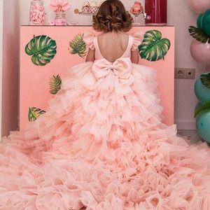 Ruffled Blush Dress, Size 9-12mth fitting.